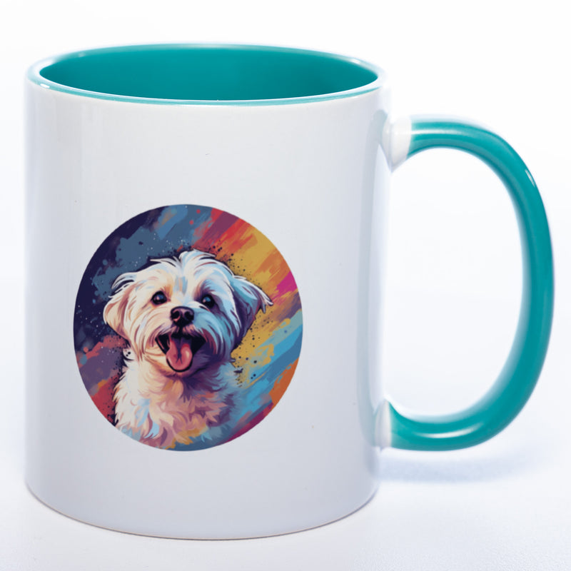 Mug Art Tasse mit Malteser Motiv& wahlweise mit NAMEN - Kaffeetasse StickyWorld Exclusive
