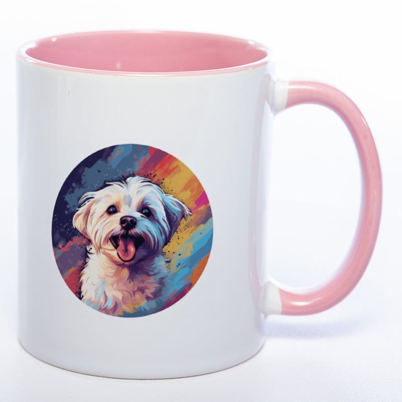 Mug Art Tasse mit Malteser Motiv& wahlweise mit NAMEN - Kaffeetasse StickyWorld Exclusive