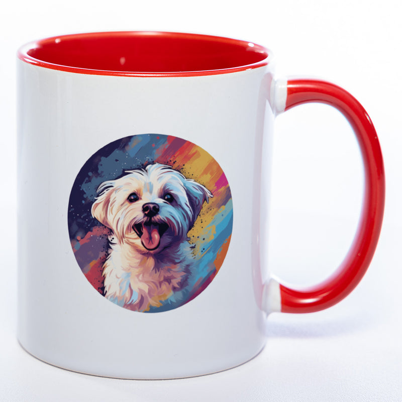 Mug Art Tasse mit Malteser Motiv& wahlweise mit NAMEN - Kaffeetasse StickyWorld Exclusive