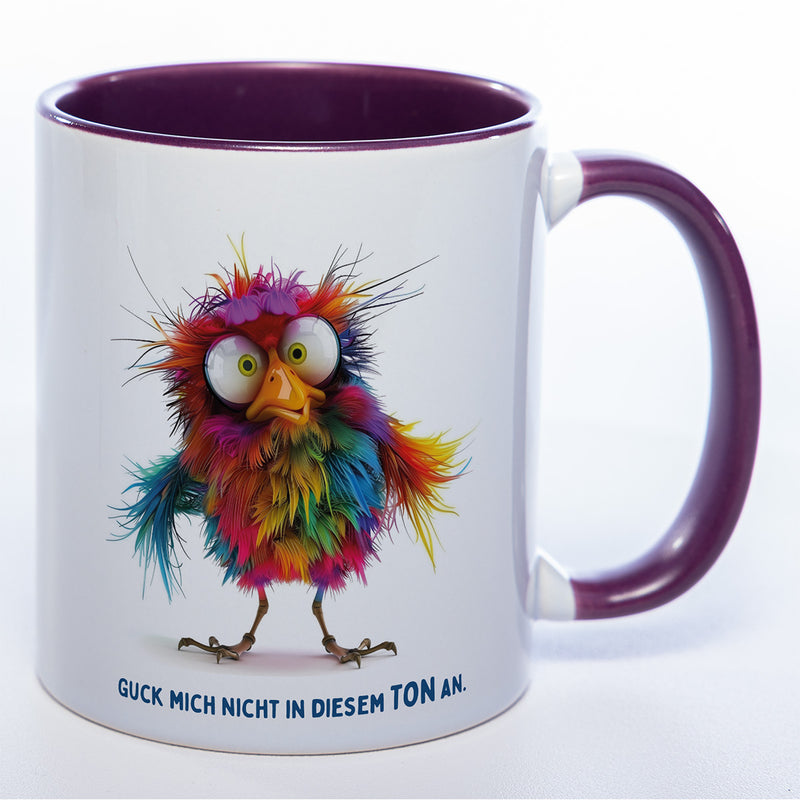 Motiv-Tasse mit Spruch "Guck mich nicht in diesem Ton an" - lustige Kaffeetasse in vielen Farben