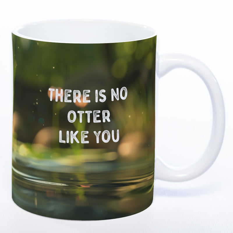 Spülmaschinenfeste Motiv-Tasse mit Otter Motiv 3 und 2 Liebessprüchen zur Auswahl - süße Kaffeetasse