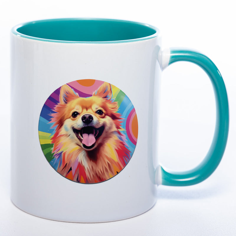 Mug Art Tasse mit Pomeranian Zwergspitz Motiv 2 & wahlweise mit NAME - Kaffeetasse StickyWorld Exclusive