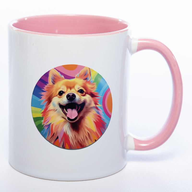 Mug Art Tasse mit Pomeranian Zwergspitz Motiv 2 & wahlweise mit NAME - Kaffeetasse StickyWorld Exclusive