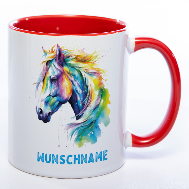 Mug Art Tasse Pferd mit Wunschname - Kaffeetasse StickyWorld Exclusive