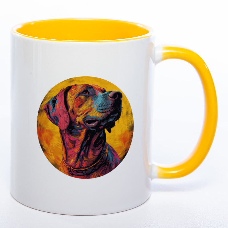 Mug Art Tasse mit Rhodesian Ridgeback Motiv 3 & wahlweise mit NAMEN- Kaffeetasse StickyWorld Exclusive