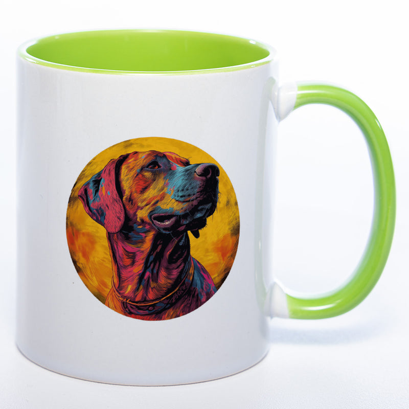 Mug Art Tasse mit Rhodesian Ridgeback Motiv 3 & wahlweise mit NAMEN- Kaffeetasse StickyWorld Exclusive