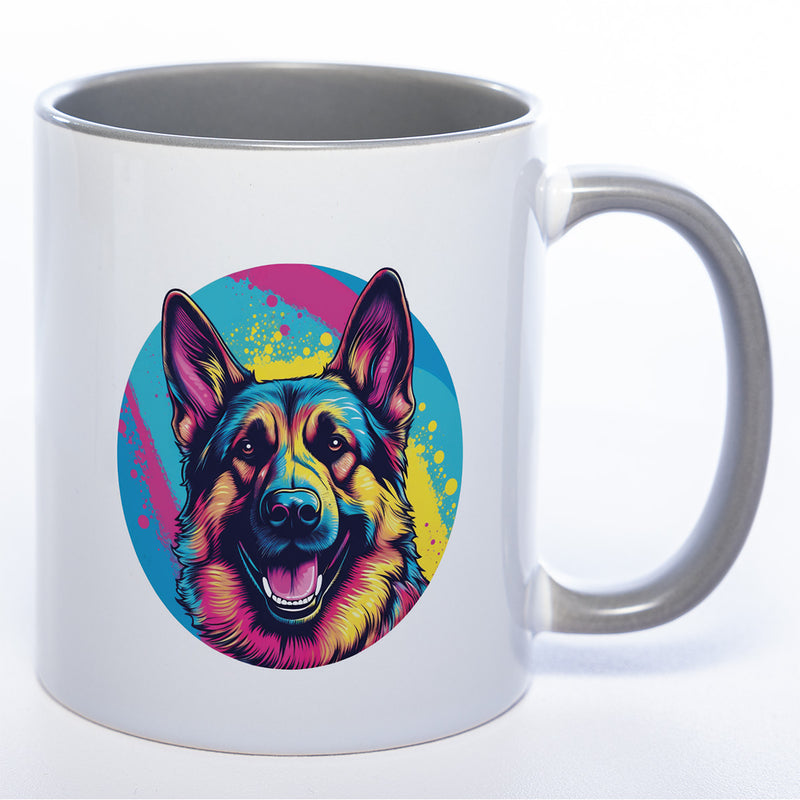 Mug Art Tasse mit Schäferhund Motiv 2 & wahlweise mit NAME - Kaffeetasse StickyWorld Exclusive