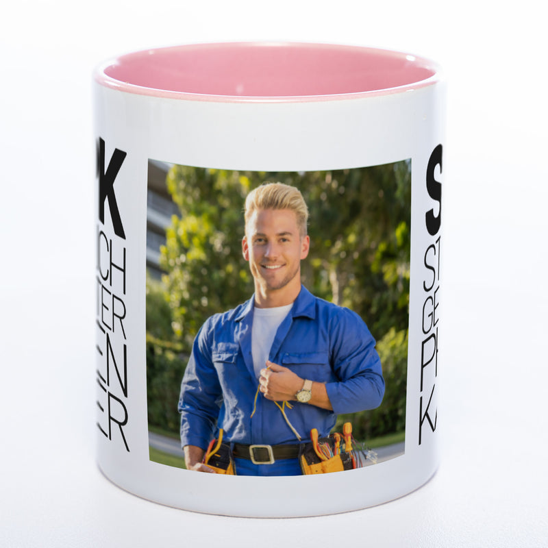 Freche Elektriker "SGPK" spülmaschinenfeste Tasse mit Foto (HD Druck) | Jetzt selbst gestalten!