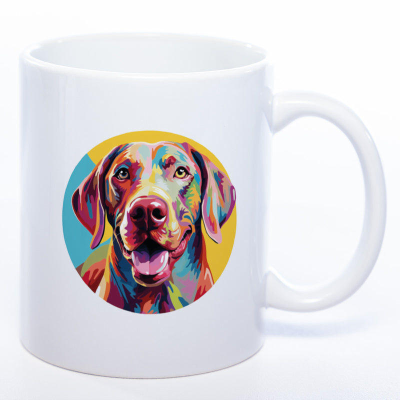 Mug Art Tasse mit Weimaraner Motiv 2 wahlweise mit NAME - Kaffeetasse StickyWorld Exclusive