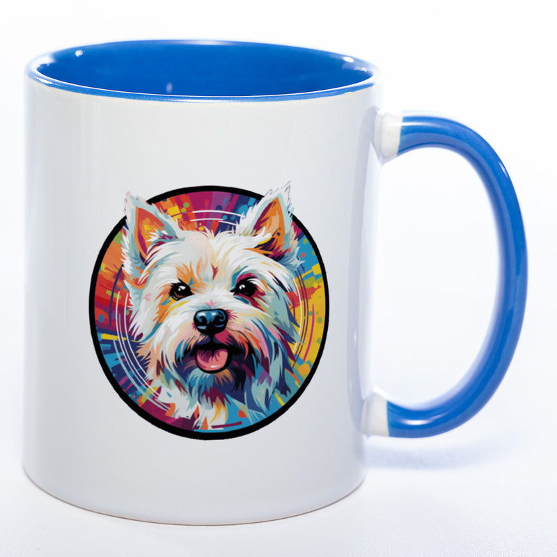 Mug Art Tasse mit Westhighland Terrier Motiv 4 & wahlweise mit NAMEN - Kaffeetasse StickyWorld Exclusive