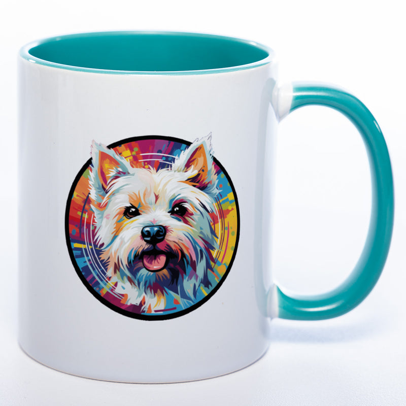 Mug Art Tasse mit Westhighland Terrier Motiv 4 & wahlweise mit NAMEN - Kaffeetasse StickyWorld Exclusive
