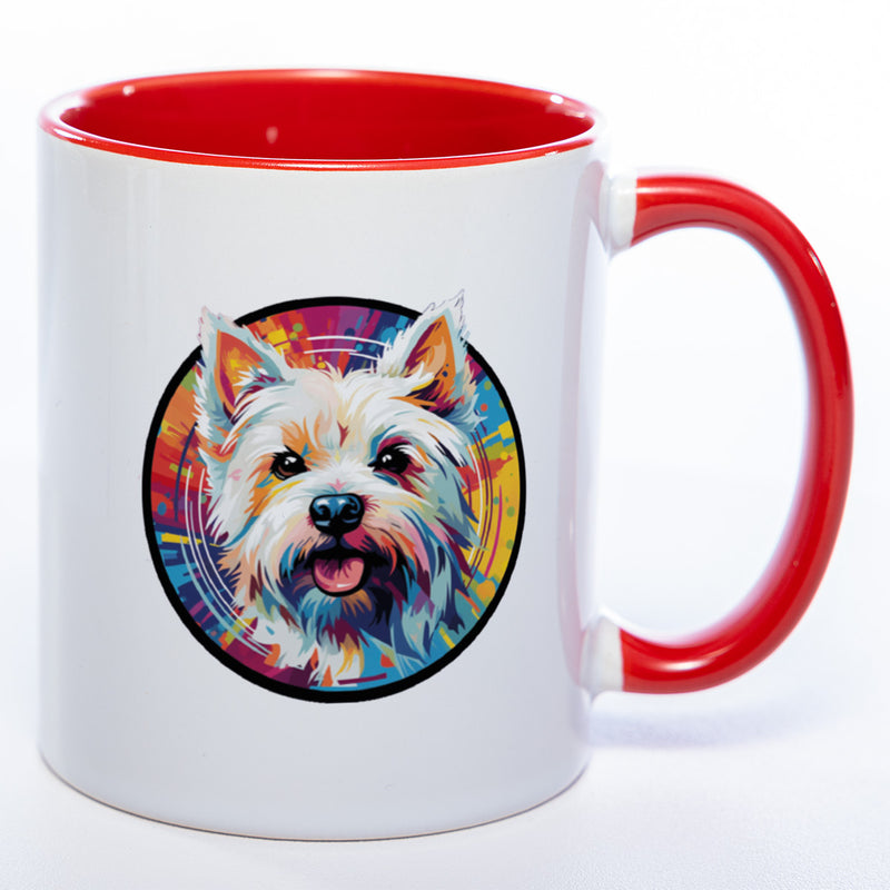 Mug Art Tasse mit Westhighland Terrier Motiv 4 & wahlweise mit NAMEN - Kaffeetasse StickyWorld Exclusive