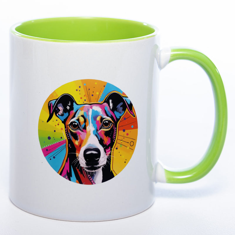 Mug Art Tasse mit Windhund Motiv wahlweise mit NAME - Kaffeetasse StickyWorld Exclusive