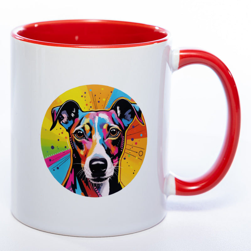 Mug Art Tasse mit Windhund Motiv wahlweise mit NAME - Kaffeetasse StickyWorld Exclusive