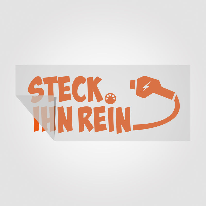 Ladeklappen Sticker "Steck ihn rein" (E-Auto)