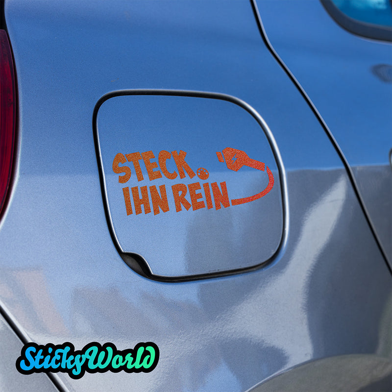 Ladeklappen Sticker "Steck ihn rein" (E-Auto)