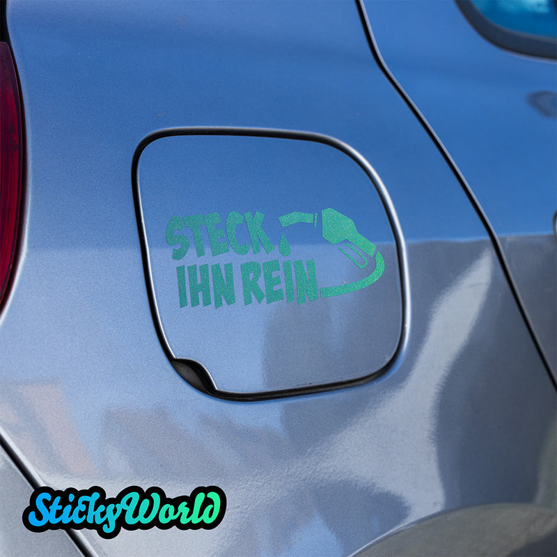 Tankdeckel Sticker "Steck ihn rein"