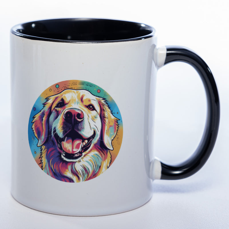 Mug Art Tasse mit Golden Retriever Motiv & wahlweise mit NAME - Kaffeetasse StickyWorld Exclusive