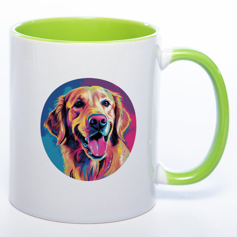 Mug Art Tasse mit Golden Retriever Motiv  2 & wahlweise mit NAME - Kaffeetasse StickyWorld Exclusive
