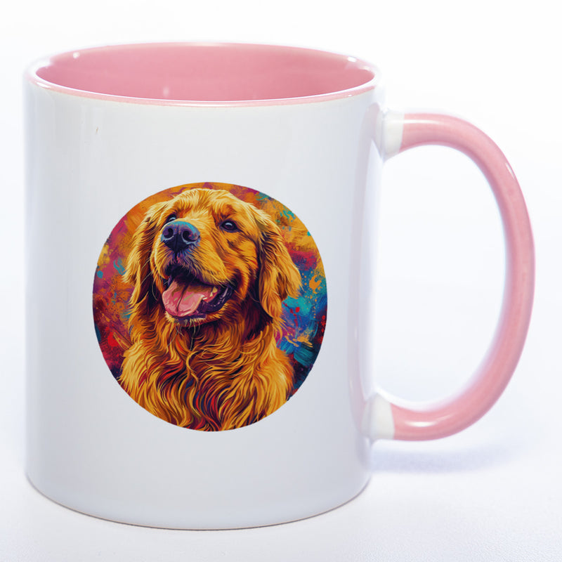 Mug Art Tasse mit Golden Retriever Motiv 4 & wahlweise mit NAME - Kaffeetasse StickyWorld Exclusive