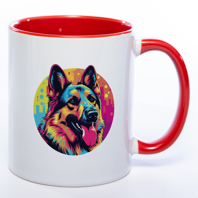 Mug Art Tasse mit Schäferhund Motiv & wahlweise mit NAME - Kaffeetasse StickyWorld Exclusive