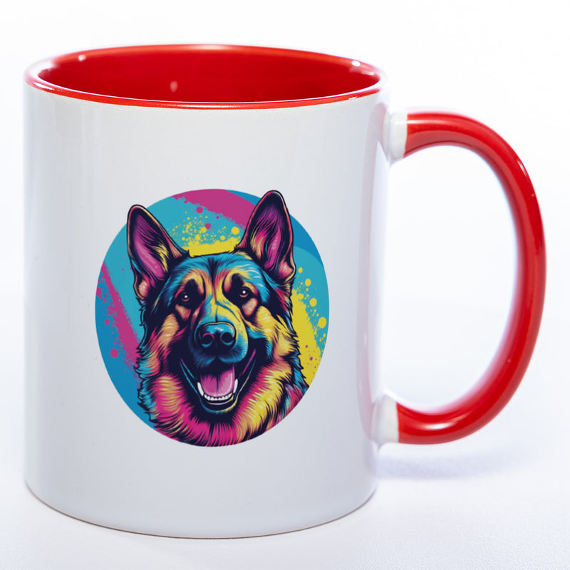 Mug Art Tasse mit Schäferhund Motiv 2 & wahlweise mit NAME - Kaffeetasse StickyWorld Exclusive