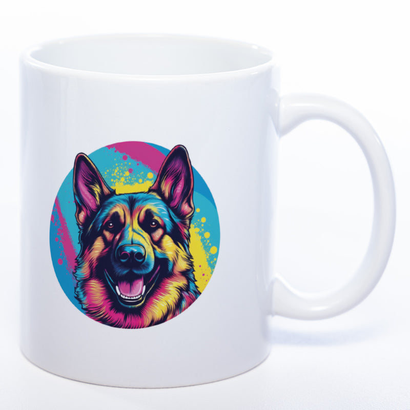 Mug Art Tasse mit Schäferhund Motiv 2 & wahlweise mit NAME - Kaffeetasse StickyWorld Exclusive