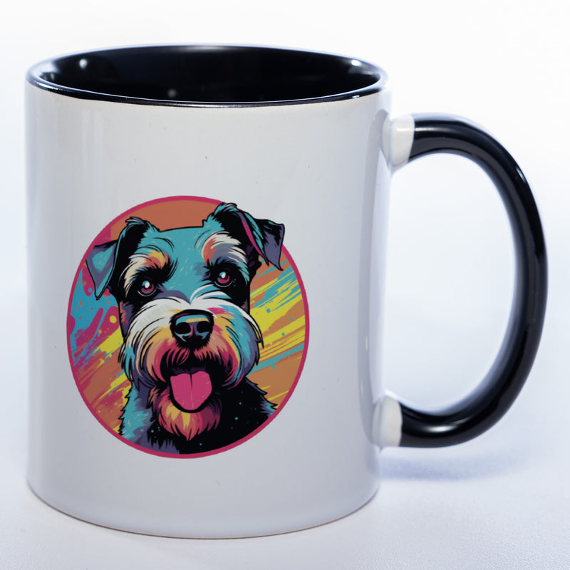 Mug Art Tasse mit Schnauzer Motiv  & wahlweise mit NAME - Kaffeetasse StickyWorld Exclusive